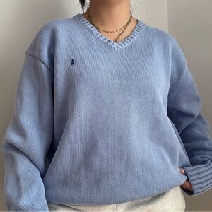 Polo Ralph Lauren Light Blue V-Neck Sweater